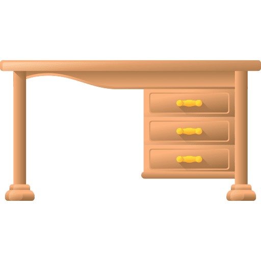 Desk furniture and household decoration furniture icon