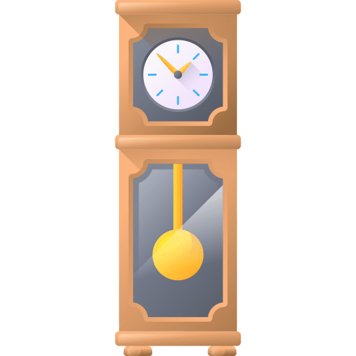 Grandfather clock retro grandfather clock antique icon