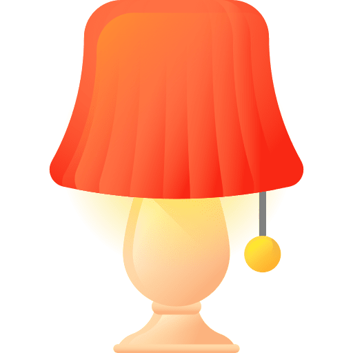 Table lamp furniture and household furniture illumination icon