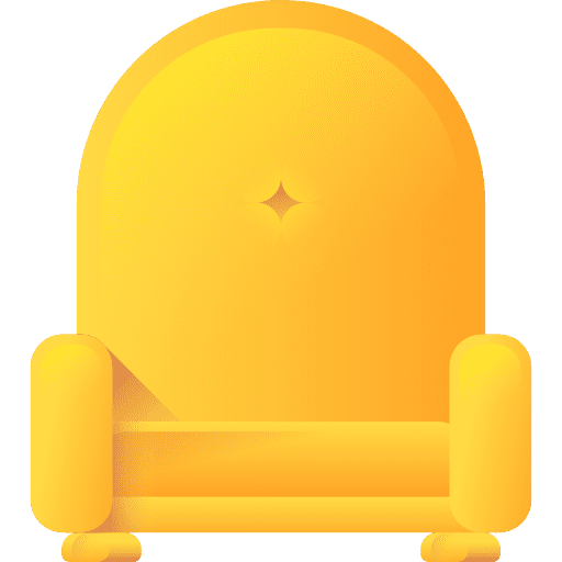 Armchair furniture and household chair furniture icon