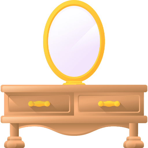 Dressing table mirror dressing table table icon