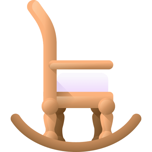 Rocking chair seat household furniture icon