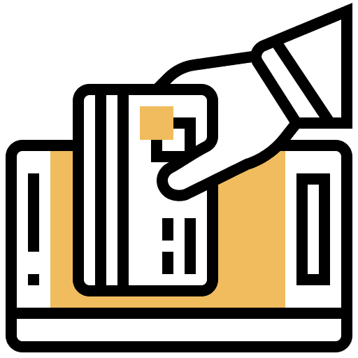 Mobile payment business and finance technology credit icon