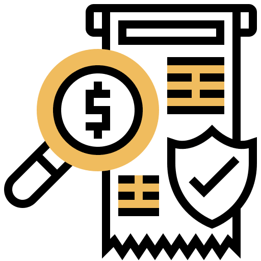 Receipt payment receipt security icon