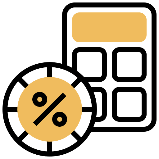 Tax business and finance vat percentage icon