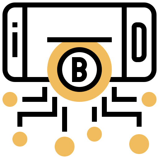 Bitcoin business and finance digital smartphone icon