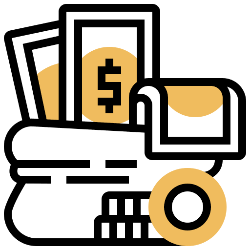 Cash bank money bag business and finance icon