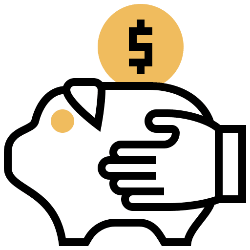 Piggy bank business and finance savings piggy bank icon