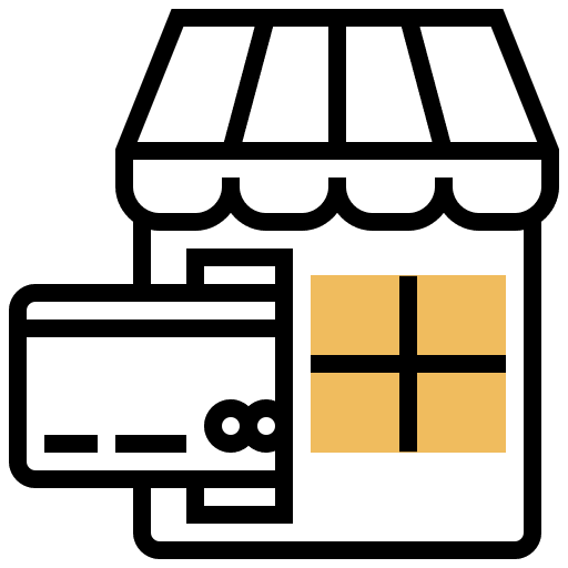Shop business and finance store shop icon