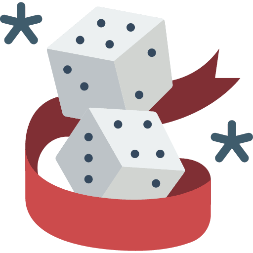 Dice art and design gambling web icon