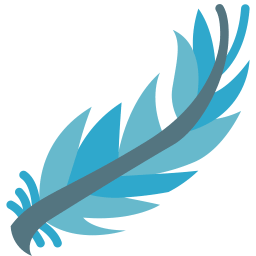 Feather lightweight art and design ornamental icon