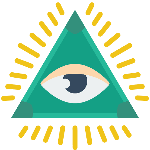 Illuminate art and design shapes and symbols pyramid icon