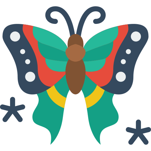 Butterfly art and design butterfly silk icon