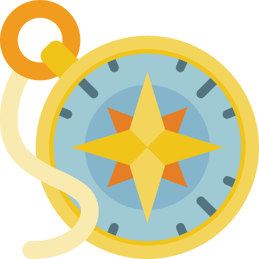 Compass direction guide miscellaneous icon