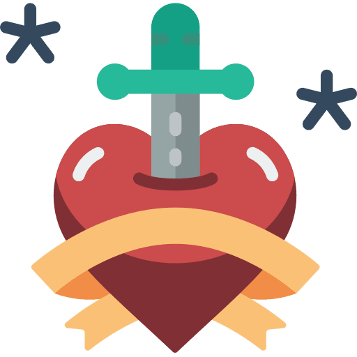 Heart love love and romance blood icon