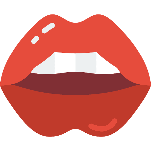 Lips kiss art and design mouth icon