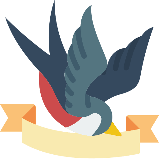 Swallow old school tattoo swallow icon