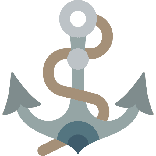 Anchor tattoo art and design old school icon