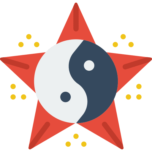 Yin yang signs balance art and design icon