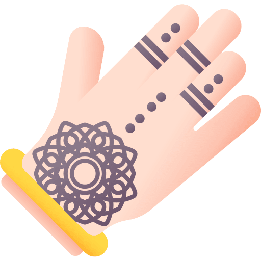 Henna henna painted hand painting india icon