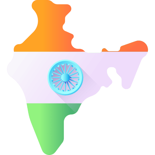 India maps and location geography borders icon