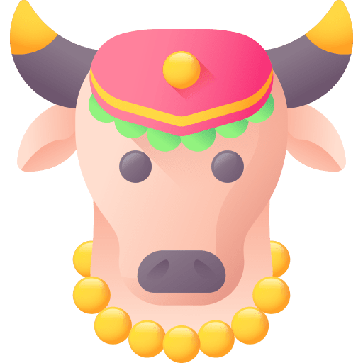 Cow indian religious holy icon