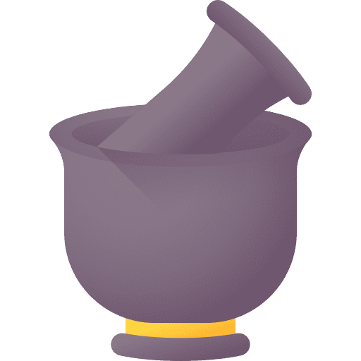 Mortar cooking food and restaurant pestle icon