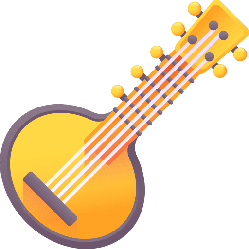 Sitar guitar play music icon