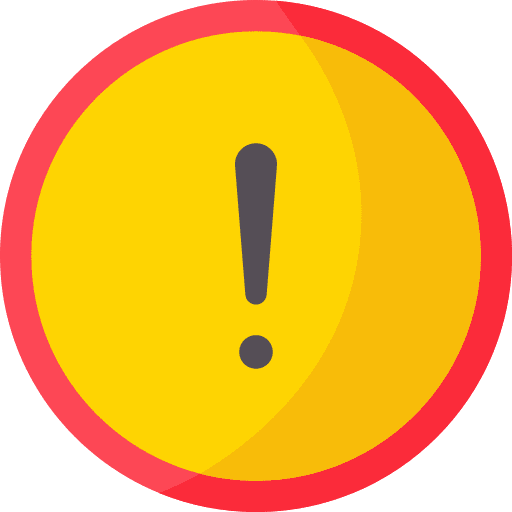 Alert exclamation mark danger disclaimer icon