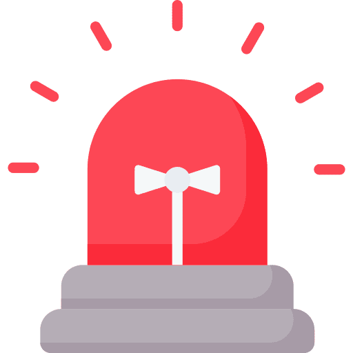 Siren danger warning sign siren icon