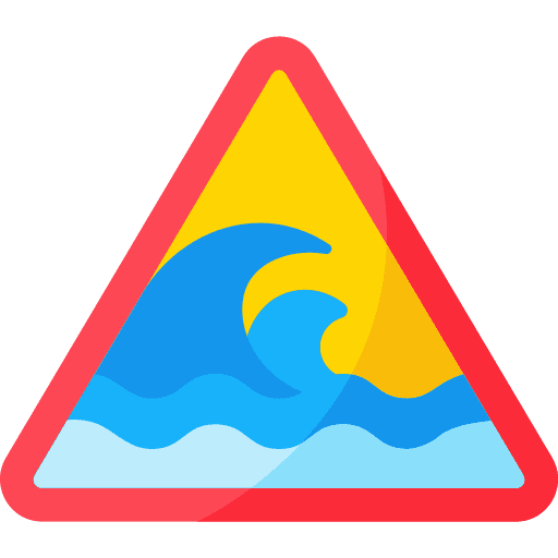 Tsunami tsunami warning sign alert icon