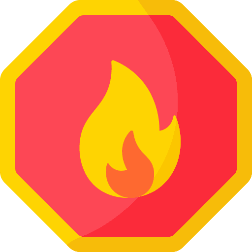 Fire signaling fire alert icon