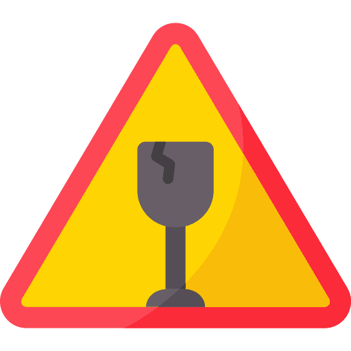Fragile alert warning sign danger icon