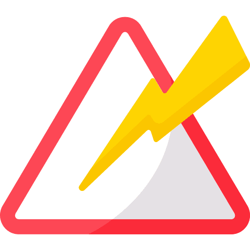 High voltage electric sign warning icon