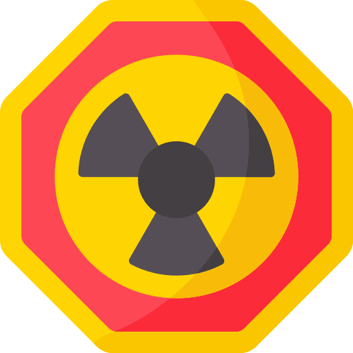Radiation signaling warning sign radiation icon