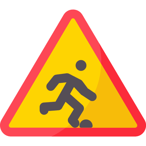 Stumble stumble alert danger icon