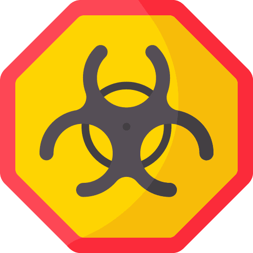 Biohazard danger warning sign biohazard icon
