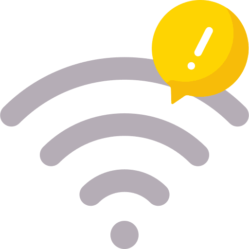 Wifi alert warning sign wifi icon