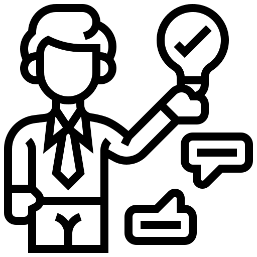 Business idea solution understand lightbulb icon