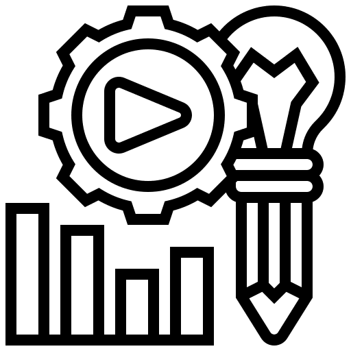 Performance analysis business and finance line bars icon