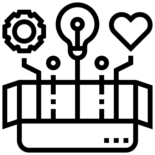 Think out of the box thinking creativity innovation icon