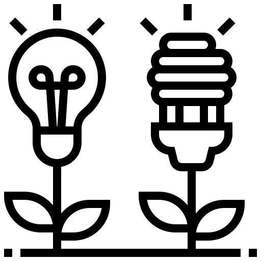 Variety creativity plant idea icon