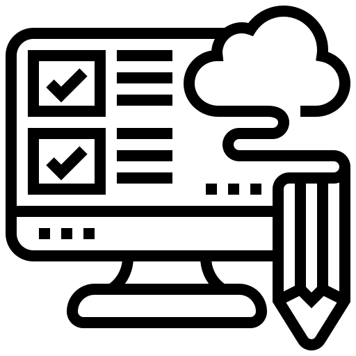 Test elearning miscellaneous survey icon