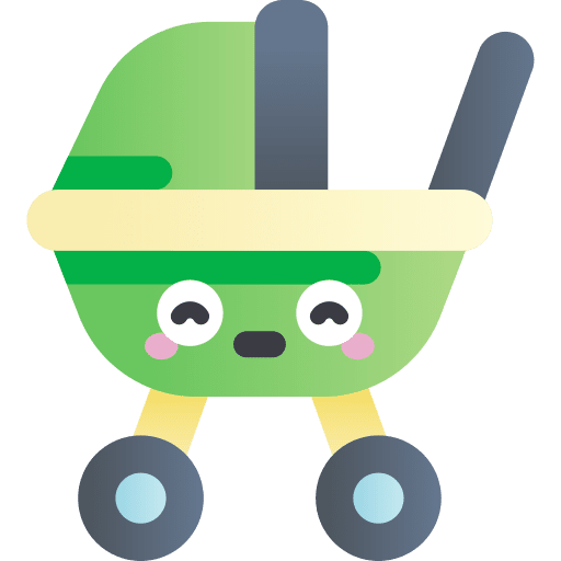 Baby stroller kid and baby baby stroller wheels icon