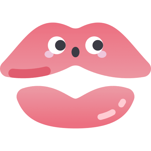 Kiss love and romance love mouth icon