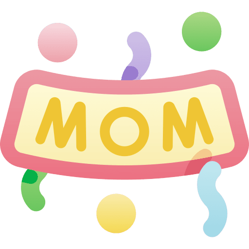 Mothers day party banner confetti icon