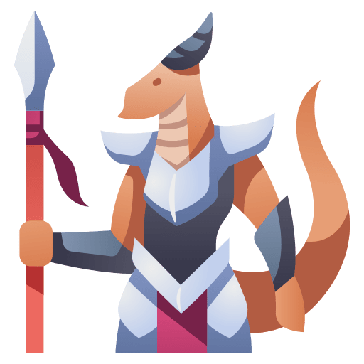 Dragon knight character spear icon