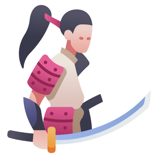 Samurai character katana game icon