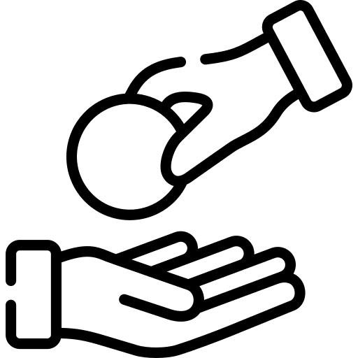 Generous money user selling icon