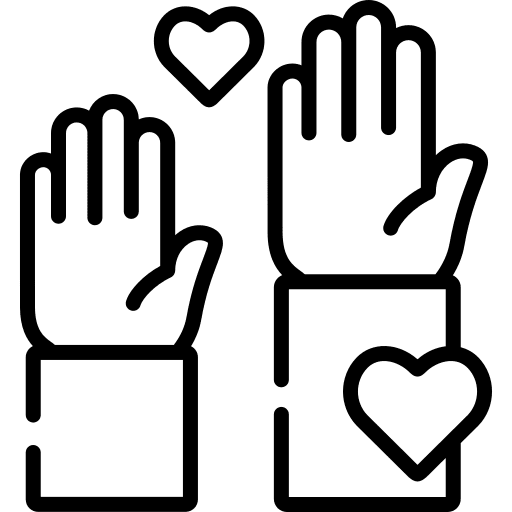 Volunteer miscellaneous heart help icon